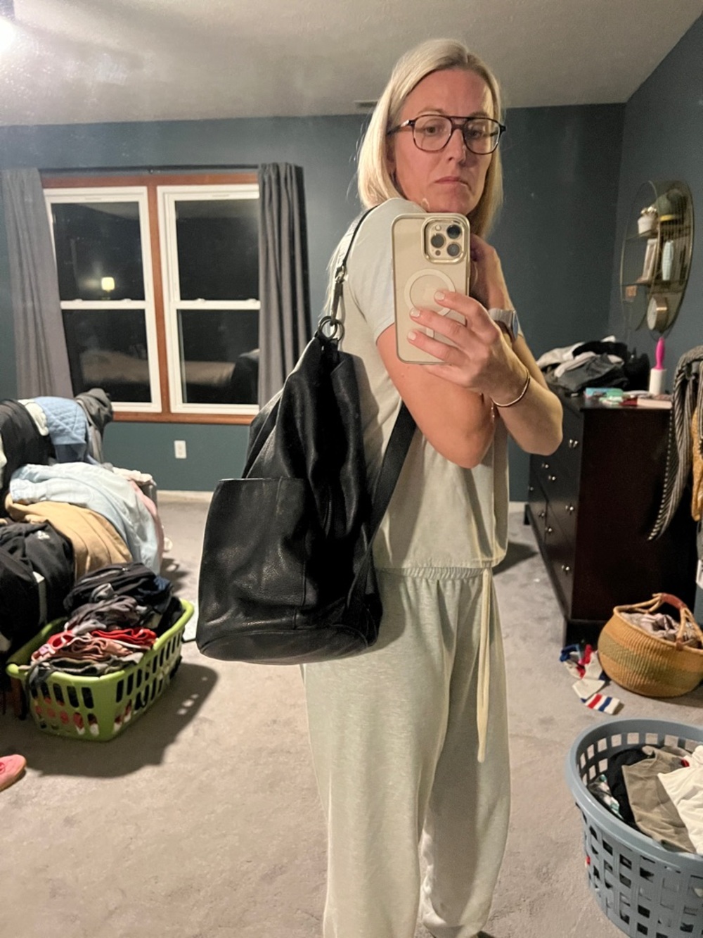 Free People Black Leather Bucket Bag - Picture 9 of 9